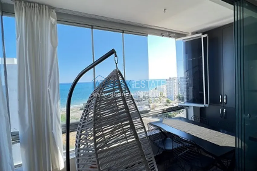 Приобрести Дуплекс 2+1 в Мерсине - Тедже, с панорамным видом на море, напрямую от собственника 12 