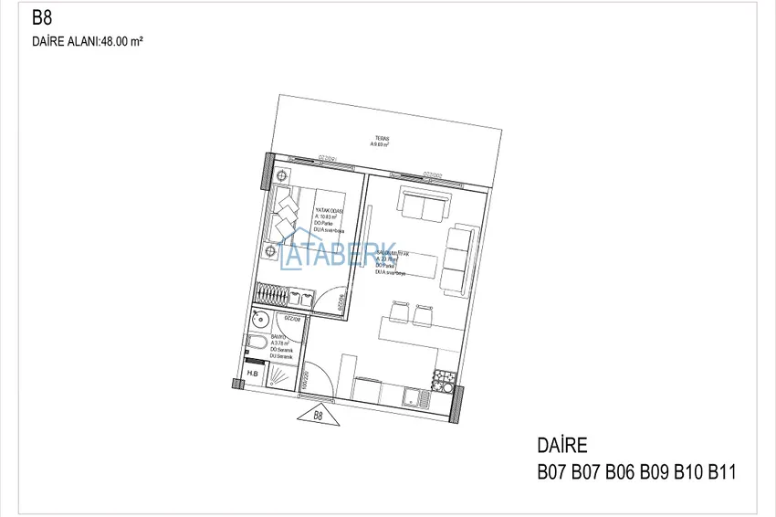 Купить дешево Квартиры от застройщика с рассрочкой на 2 года 25% первоначальный взнос - район Алтынташ, Анталия 3 