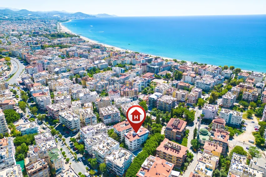 Квартира 1+1 меблированная всего в 300 метрах от Средиземного моря, центр Аланьи   2 