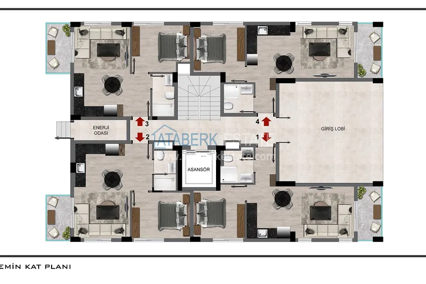 Купить дешево Квартиры от застройщика в небольшом комплексе на 16 квартир - Газипаша, Пазарджи 1 