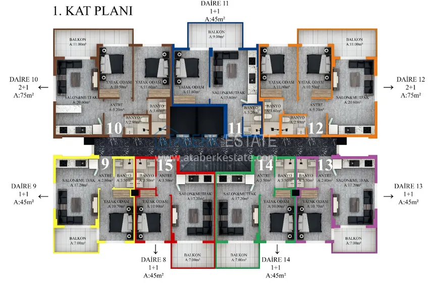 Купить дешево Квартиры от застройщика по минимальным стартовым ценам – Газипаша, Пазарджи 1 
