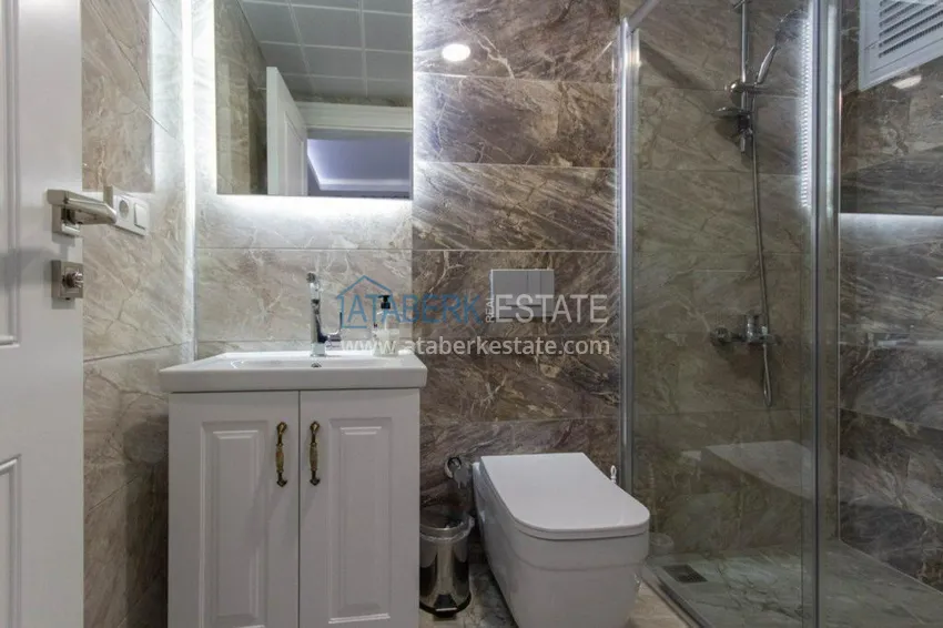 Приобрести Дуплекс 3+1 меблированный с видом на море и горы в новом комплексе, район Махмутлар – Алания 14 