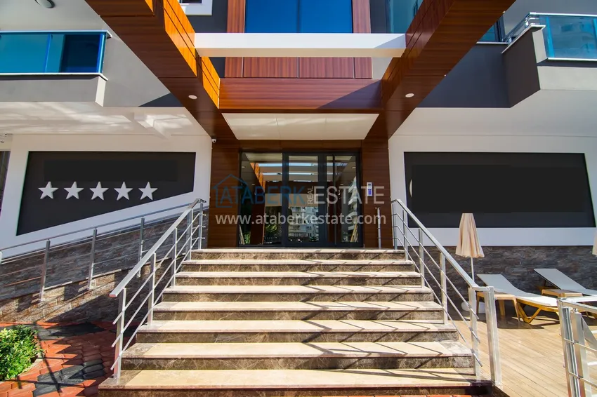 Дуплекс 3+1 меблированный с видом на море и горы в новом комплексе, район Махмутлар – Алания 18 