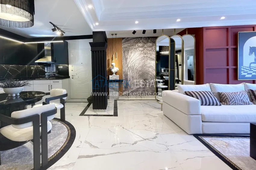 Приобрести Квартира 3+1 с мебелью в апарт-вилле – центр Алании, район Бекташ 1