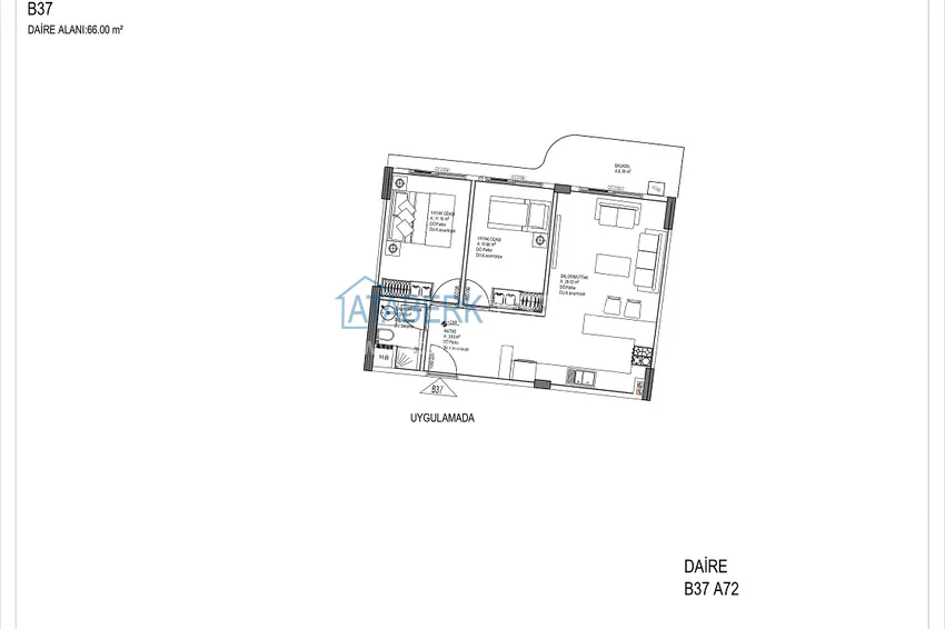 Купить дешево Квартиры от застройщика с рассрочкой на 2 года 25% первоначальный взнос - район Алтынташ, Анталия 8 