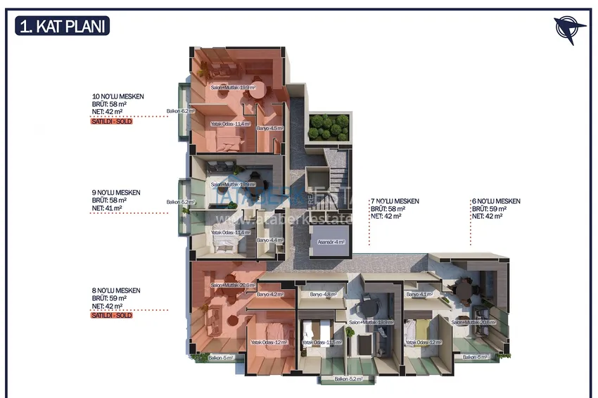 Купить дешево Старт продаж! Камерный бутик-комплекс на 15 квартир в Джикджилли, Алания 3 
