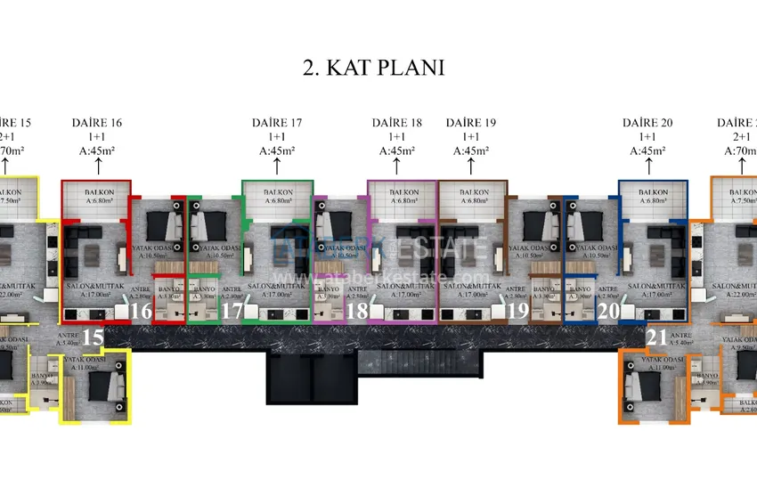 Купить дешево Квартиры от застройщика по минимальным стартовым ценам – Газипаша, Пазарджи 8 