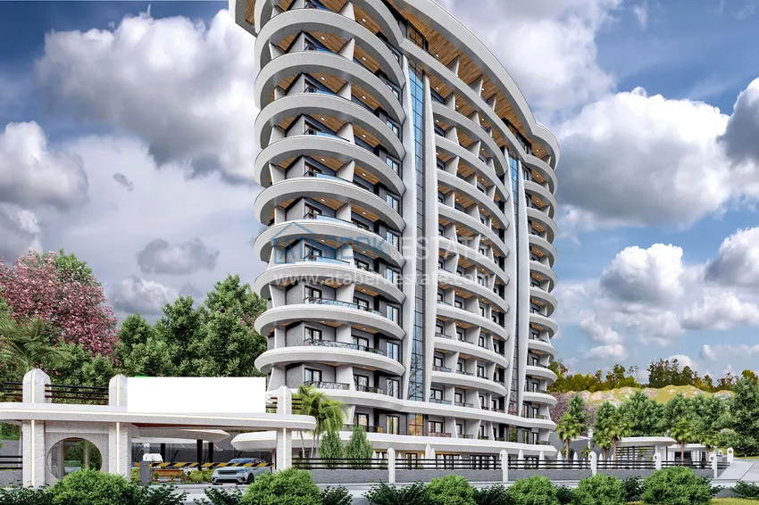 Квартира 1+1 район Махмутлар – Алания ,в комплексе на завершающем этапе строительства 2 