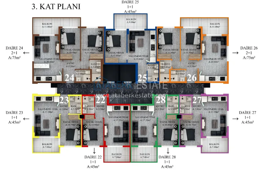 Купить дешево Квартиры от застройщика по минимальным стартовым ценам – Газипаша, Пазарджи 3 