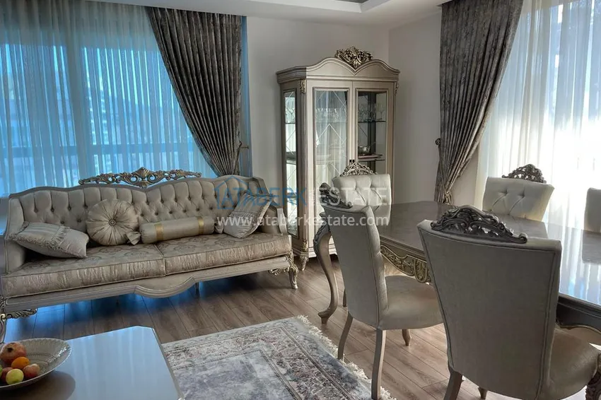 Приобрести Дуплекс 3+1 меблированный с видом на море и горы в новом комплексе, район Махмутлар – Алания 3 