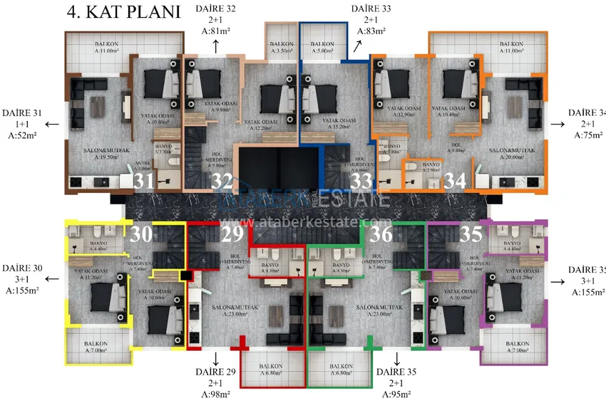 Купить дешево Квартиры от застройщика по минимальным стартовым ценам – Газипаша, Пазарджи 4 