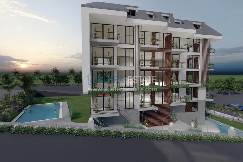 Инвестиционная недвижимость на этапе строительства в районе Демирташ, Алания 4 