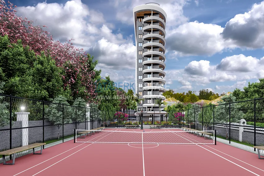 Квартира 1+1 район Махмутлар – Алания ,в комплексе на завершающем этапе строительства 4 