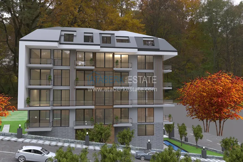 Инвестиционная недвижимость на этапе строительства в районе Демирташ, Алания 5 