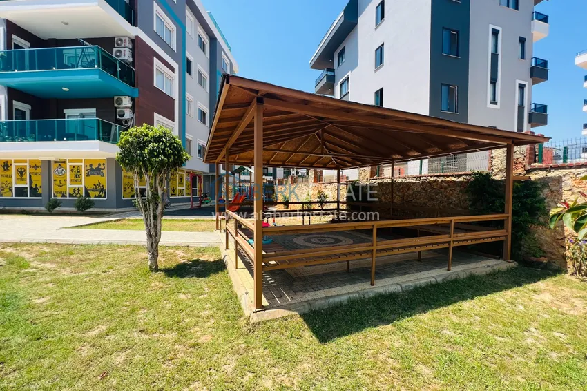 Квартира 1+1 меблированная с видом на горы в резиденции комфорт-класса, район Оба – Алания 5 