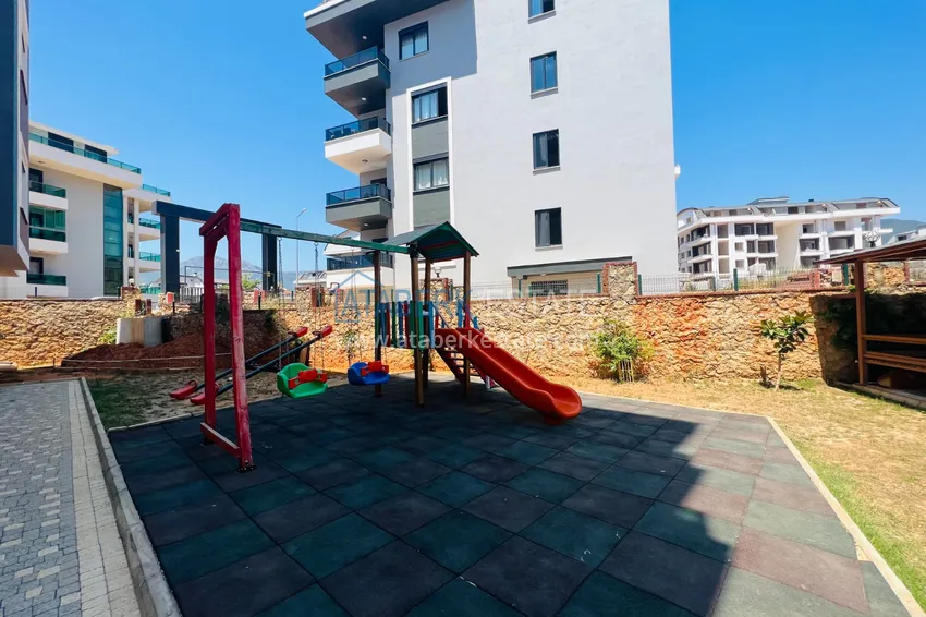 Квартира 1+1 меблированная с видом на горы в резиденции комфорт-класса, район Оба – Алания 6 