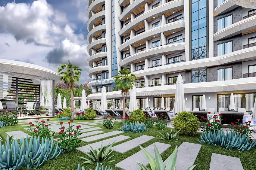 Квартира 1+1 район Махмутлар – Алания ,в комплексе на завершающем этапе строительства 7 