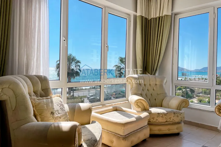 Приобрести Роскошная линейная квартира «под ключ» на первой береговой линии в курортном районе Тосмур, Алания 11