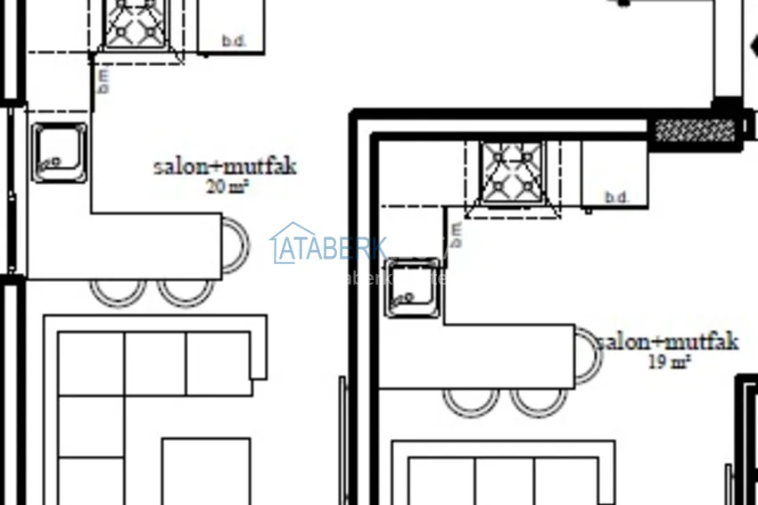 Купить дешево Квартира 1+1 район Махмутлар – Алания ,в комплексе на завершающем этапе строительства 1 
