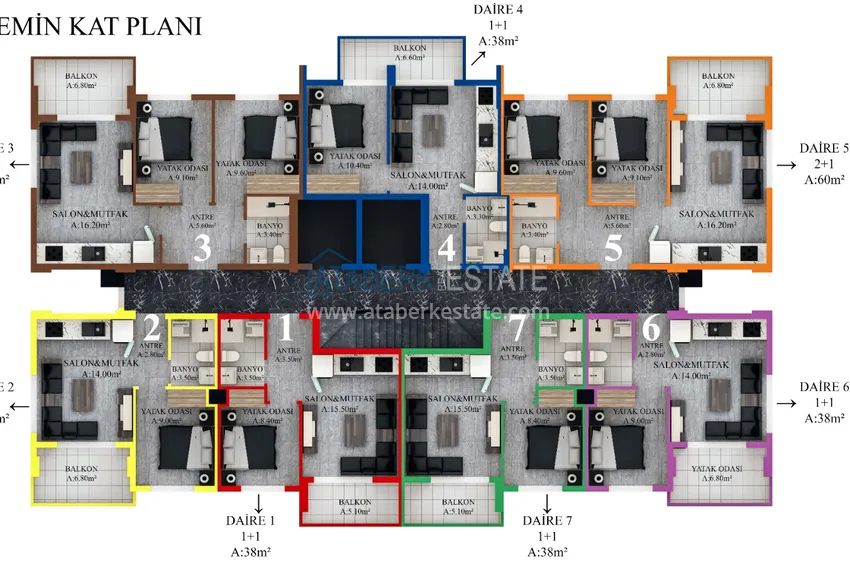 Купить дешево Квартиры от застройщика по минимальным стартовым ценам – Газипаша, Пазарджи 6 