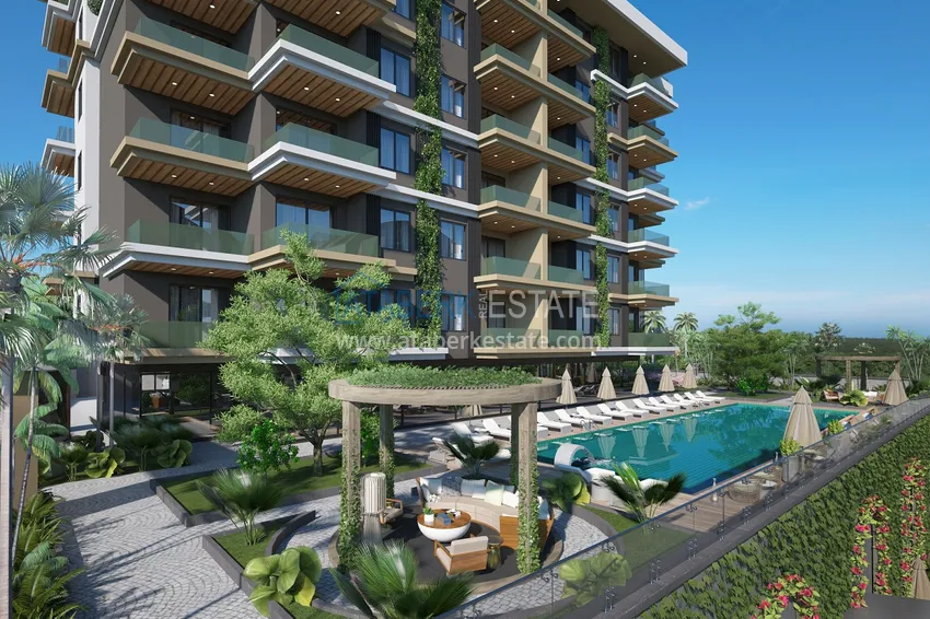 Новый проект жилого комплекса в верхней части района Оба – Чиплаклы, Алания 12 