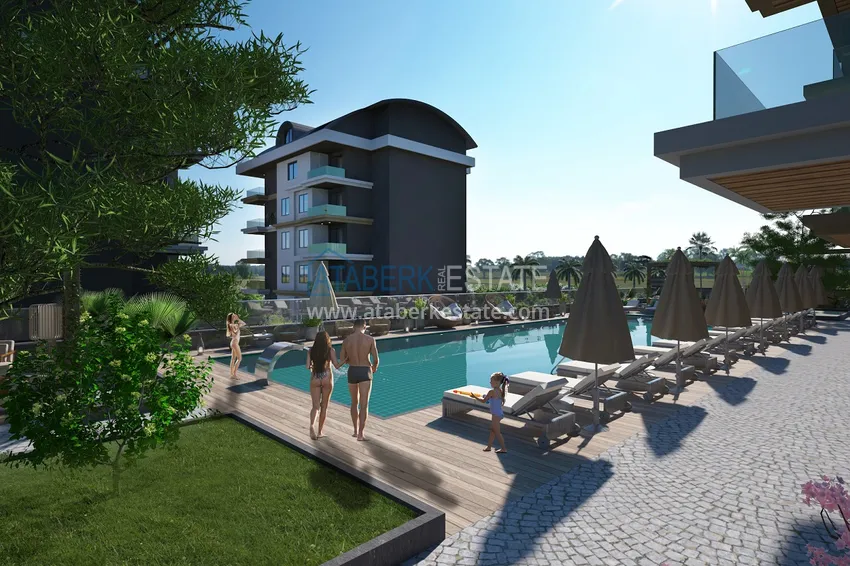 Новый проект жилого комплекса в верхней части района Оба – Чиплаклы, Алания 14 