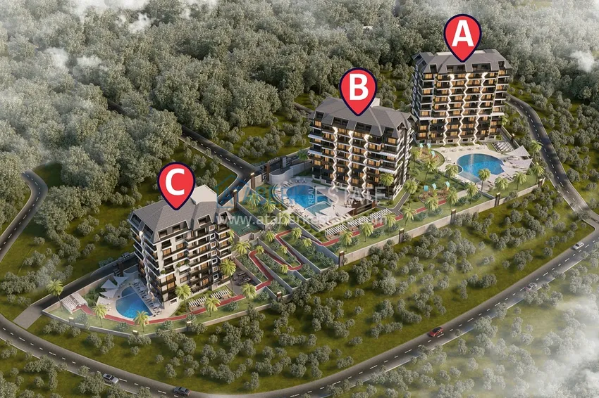Квартира 1+1 от собственника с полной чистовой отделкой – район Авсаллар, Алания 3 