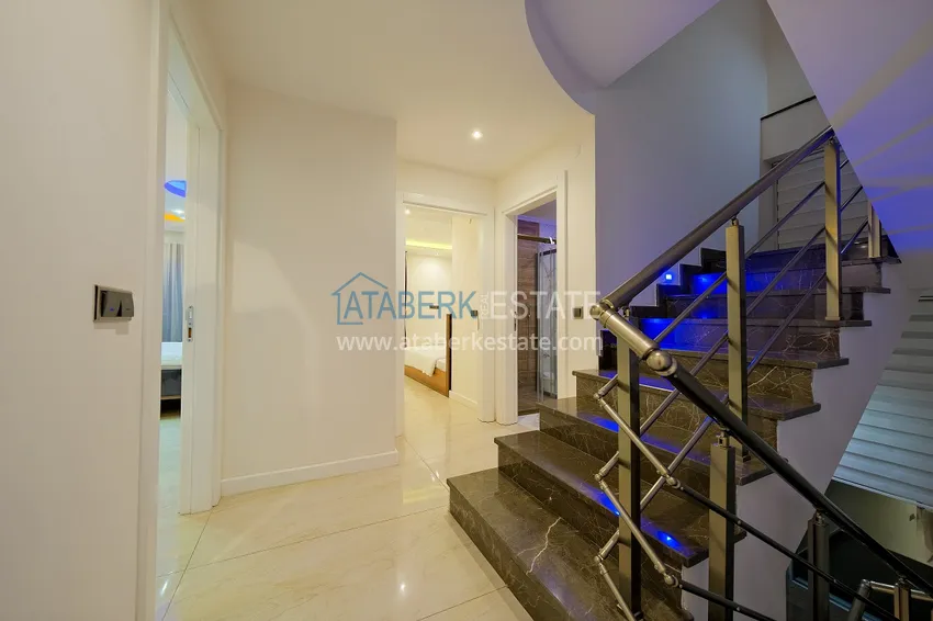 Приобрести Вилла 5+2 в Алании район Бекташ меблированная с завораживающим панорамным видом 10