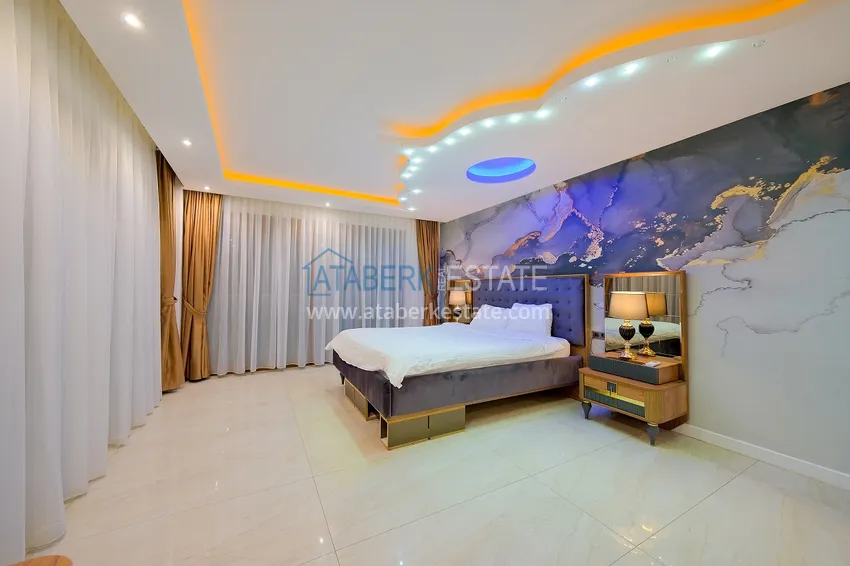 Приобрести Вилла 5+2 в Алании район Бекташ меблированная с завораживающим панорамным видом 11