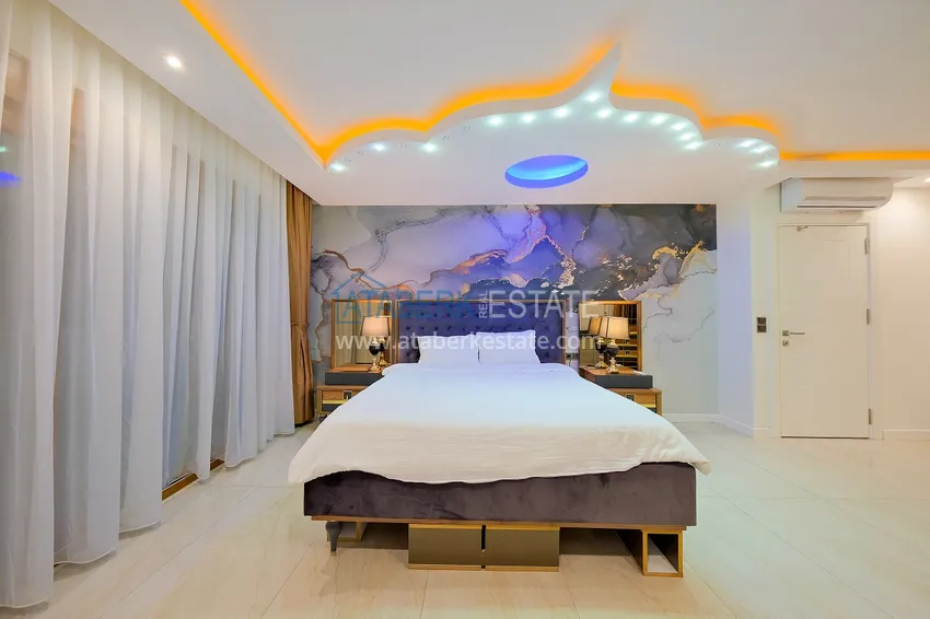 Приобрести Вилла 5+2 в Алании район Бекташ меблированная с завораживающим панорамным видом 12