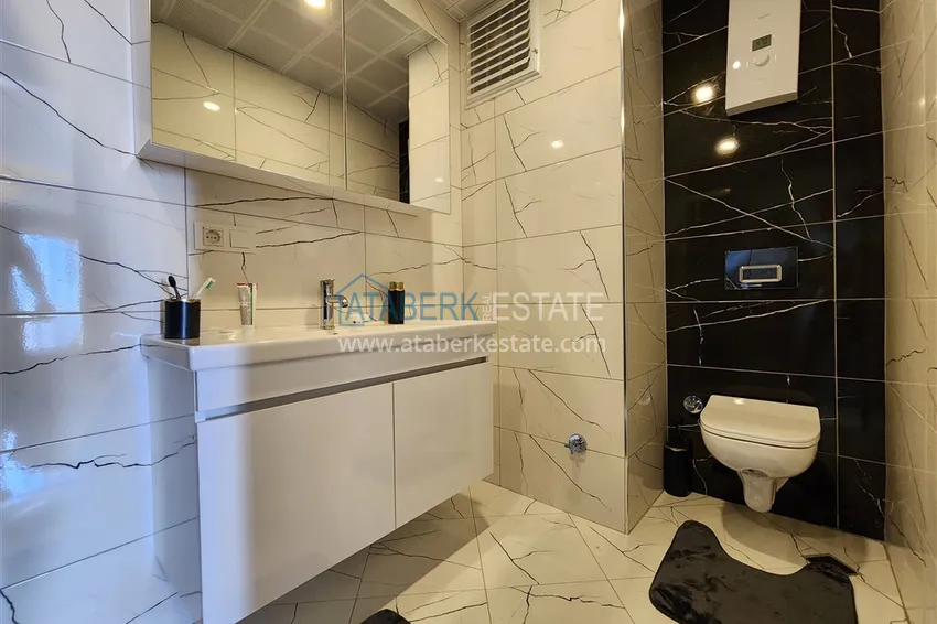 Приобрести Пентхаус-дуплекс 2+1 меблированный с видом на горы и частично море, район Авсаллар – Алания 13 