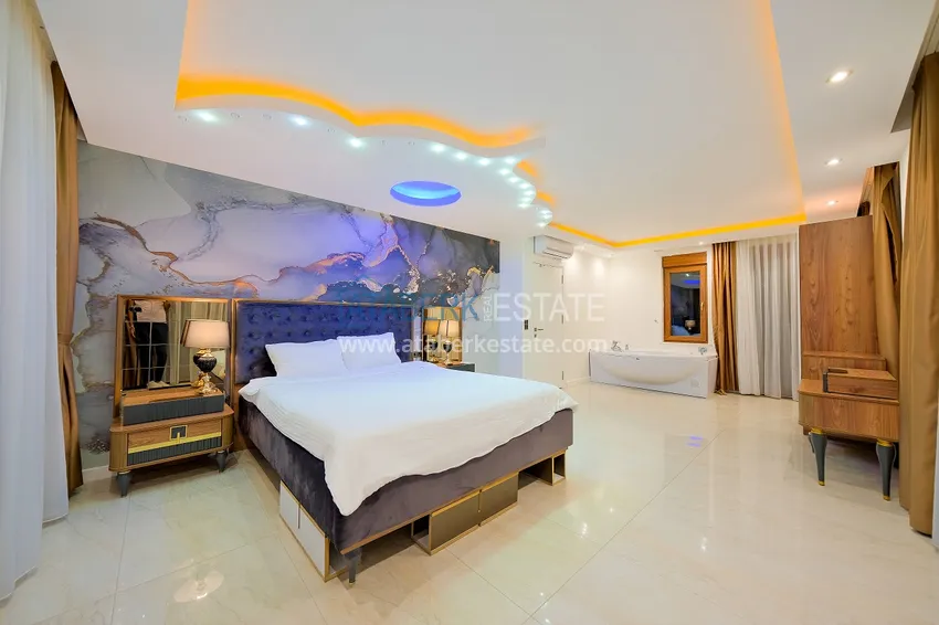 Приобрести Вилла 5+2 в Алании район Бекташ меблированная с завораживающим панорамным видом 13