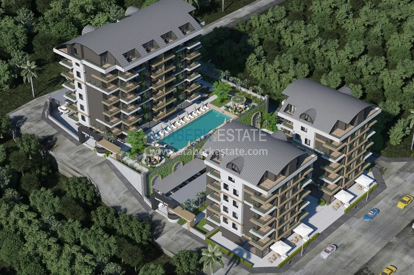 Новый проект жилого комплекса в верхней части района Оба – Чиплаклы, Алания 2 