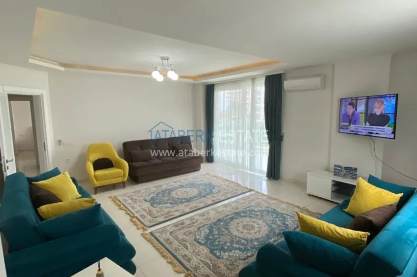 Приобрести Квартира 2+1 меблированная с отдельной кухней, застеклённым балконом и видом на море, район Кестель – Алания 2 