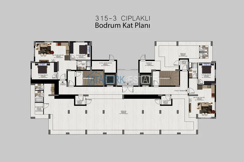 Фото -  Новый проект жилого комплекса в верхней части района Оба – Чиплаклы, Алания 2 