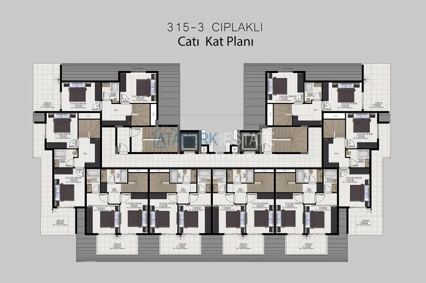 Фото -  Новый проект жилого комплекса в верхней части района Оба – Чиплаклы, Алания 3 