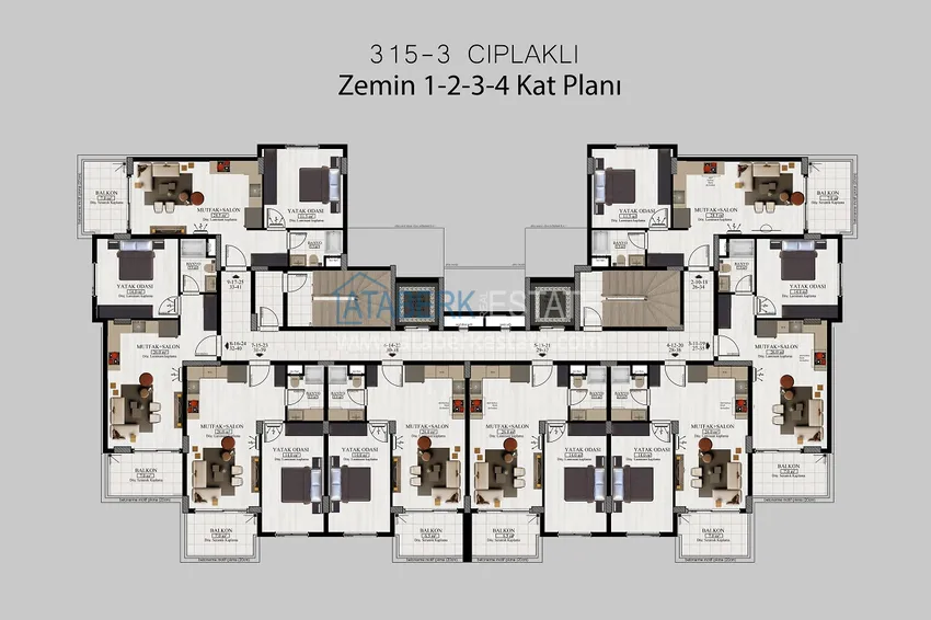 Фото -  Новый проект жилого комплекса в верхней части района Оба – Чиплаклы, Алания 4 