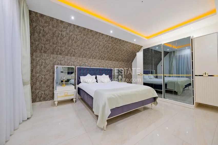 Приобрести Вилла 5+2 в Алании район Бекташ меблированная с завораживающим панорамным видом 25