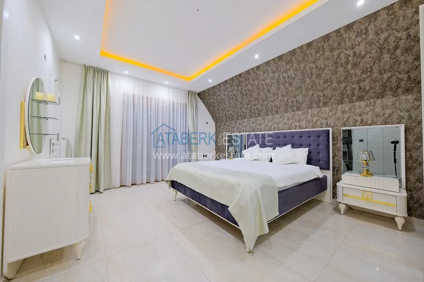 Приобрести Вилла 5+2 в Алании район Бекташ меблированная с завораживающим панорамным видом 26