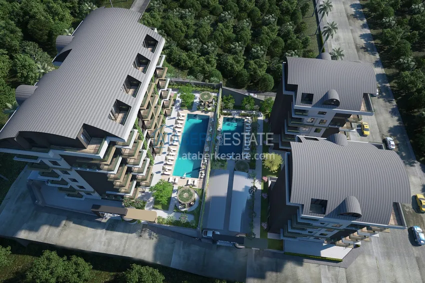 Новый проект жилого комплекса в верхней части района Оба – Чиплаклы, Алания 3 