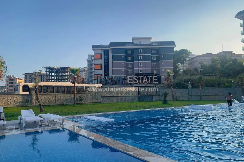 Аренда квартиры 1+1 в районе Авсаллар в шикарном жилом комплексе  5 