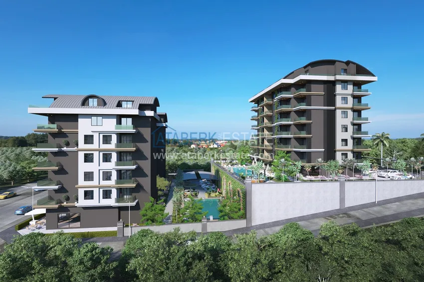 Новый проект жилого комплекса в верхней части района Оба – Чиплаклы, Алания 5 