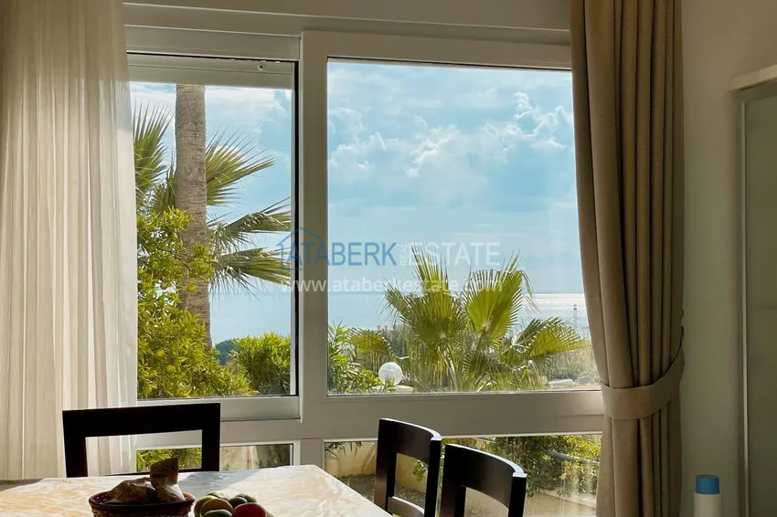 Приобрести Квартира 2+1 с мебелью и видом на море в районе пляжа Клеопатра – центр Алании. Недвижимость подходит для ВНЖ 9