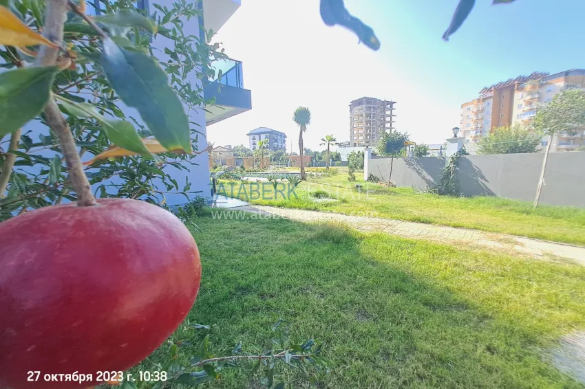 Квартира 1+1 с качественной чистовой отделкой и боковым видом на горы в новом комплексе – Алания, район Авсаллар  9 