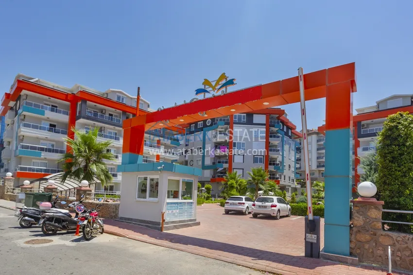 Квартира 1+1 меблированная с боковым видом на море, район Кестель – Алания 18