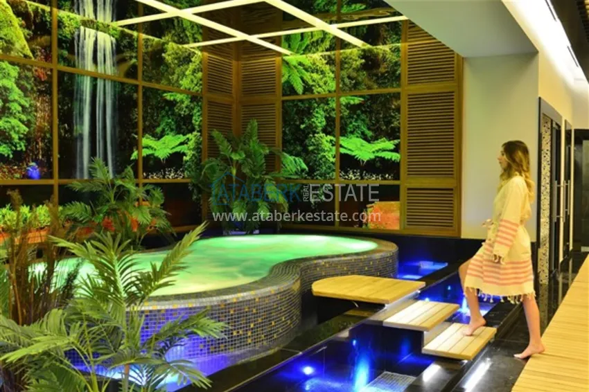 Квартира 1+1 «под ключ» 92 м2 с открытым видом на море в резиденции с концепцией отеля – Конаклы, Алания 31