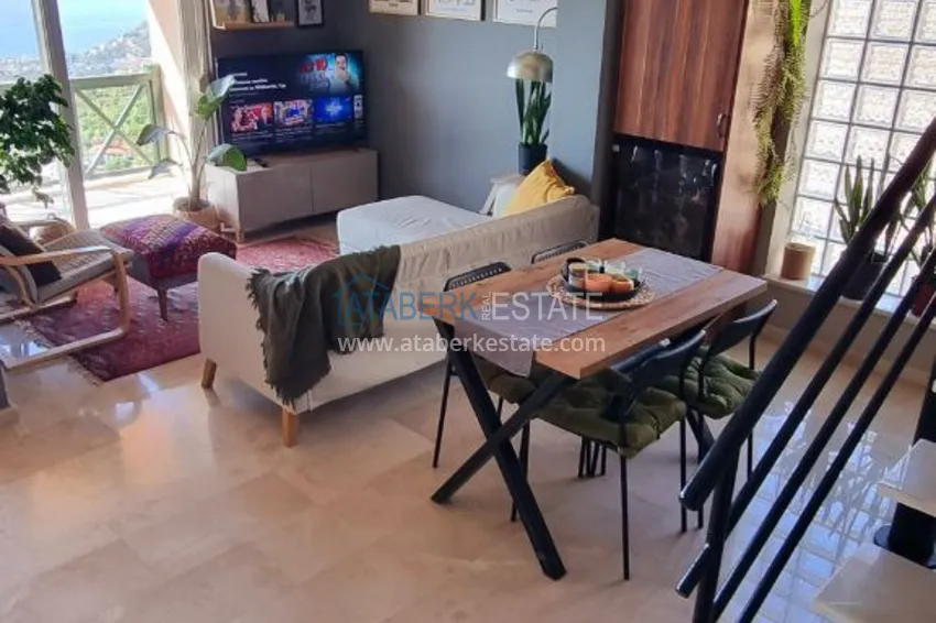 Приобрести Вилла в Алании – мебель, красивый вид на море, две спальни. Недвижимость под ВНЖ 3 