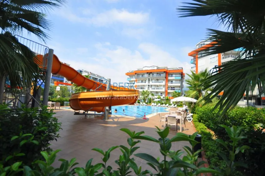 Квартира 1+1 меблированная с боковым видом на море, район Кестель – Алания 7