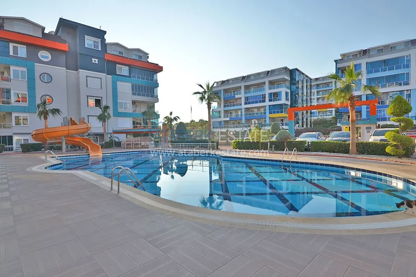 Квартира 1+1 меблированная с боковым видом на море, район Кестель – Алания 9