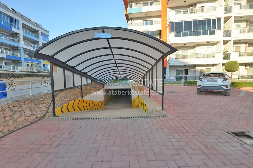 Квартира 1+1 меблированная с боковым видом на море, район Кестель – Алания 14